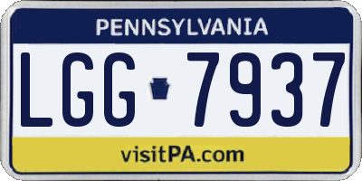 PA license plate LGG7937