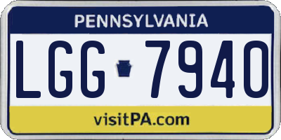 PA license plate LGG7940
