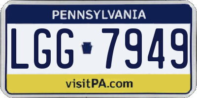 PA license plate LGG7949