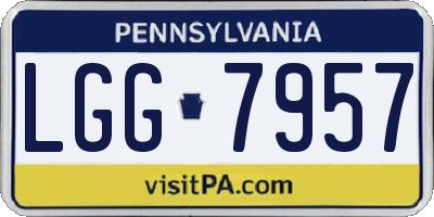 PA license plate LGG7957