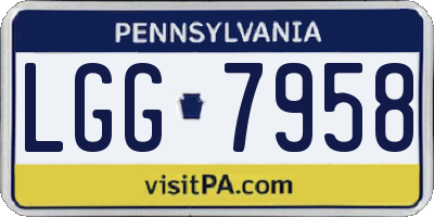 PA license plate LGG7958
