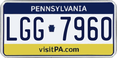 PA license plate LGG7960