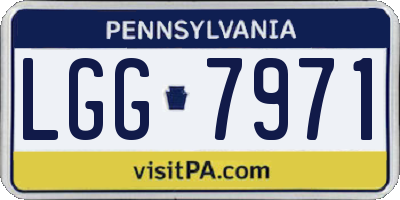 PA license plate LGG7971