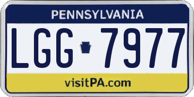 PA license plate LGG7977