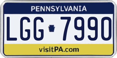 PA license plate LGG7990