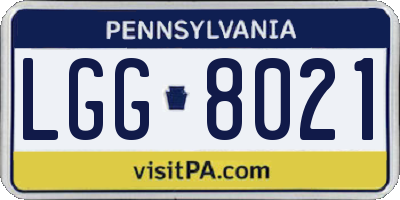 PA license plate LGG8021