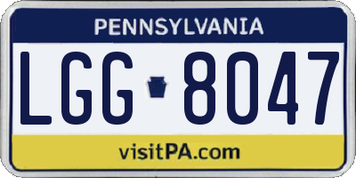 PA license plate LGG8047