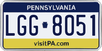 PA license plate LGG8051