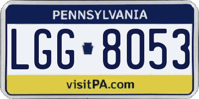 PA license plate LGG8053