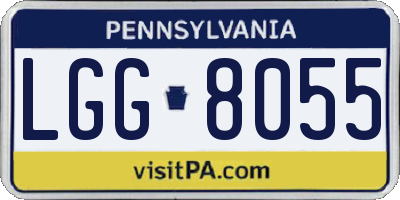 PA license plate LGG8055