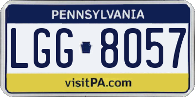 PA license plate LGG8057