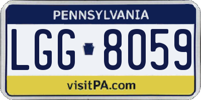 PA license plate LGG8059
