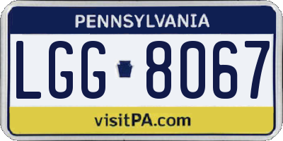 PA license plate LGG8067