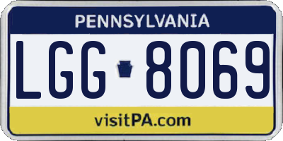 PA license plate LGG8069