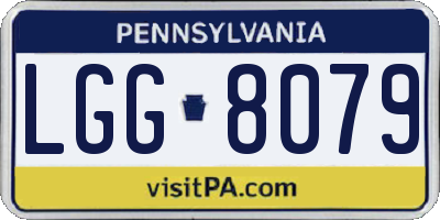 PA license plate LGG8079