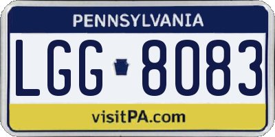 PA license plate LGG8083