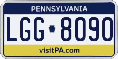 PA license plate LGG8090