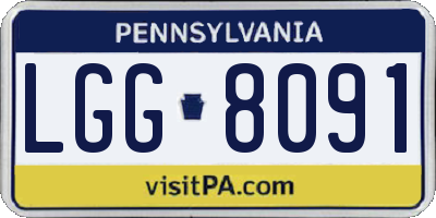 PA license plate LGG8091