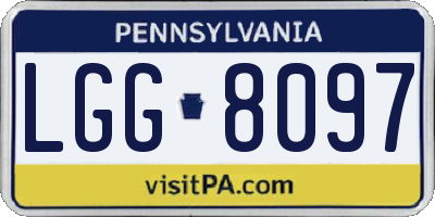 PA license plate LGG8097