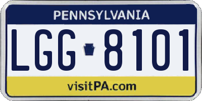 PA license plate LGG8101