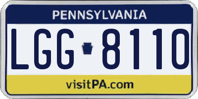 PA license plate LGG8110