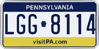 PA license plate LGG8114