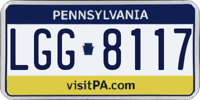 PA license plate LGG8117