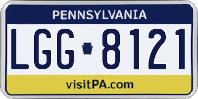 PA license plate LGG8121