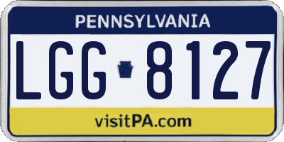 PA license plate LGG8127