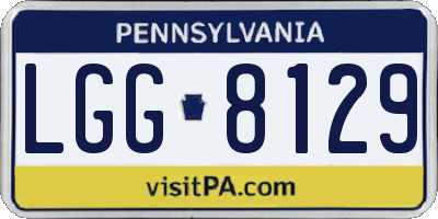 PA license plate LGG8129
