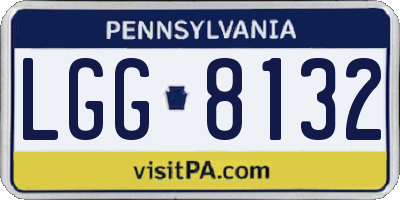 PA license plate LGG8132