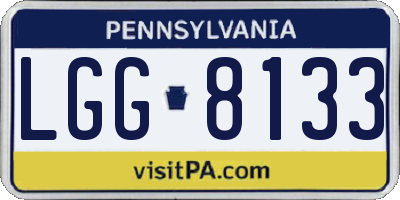 PA license plate LGG8133