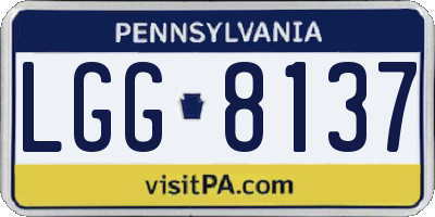 PA license plate LGG8137