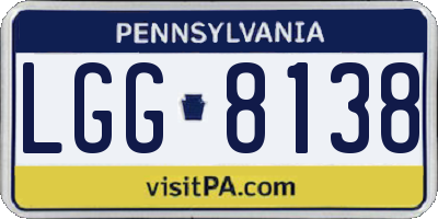 PA license plate LGG8138