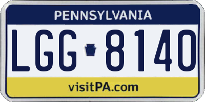 PA license plate LGG8140