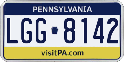 PA license plate LGG8142