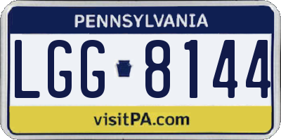 PA license plate LGG8144