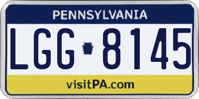 PA license plate LGG8145