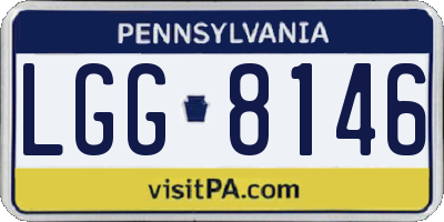 PA license plate LGG8146