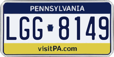 PA license plate LGG8149