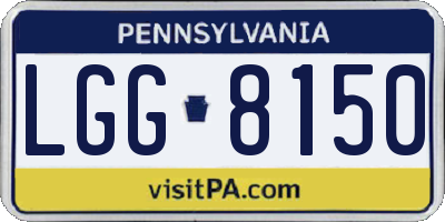 PA license plate LGG8150