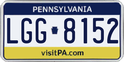 PA license plate LGG8152