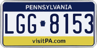 PA license plate LGG8153