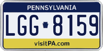 PA license plate LGG8159
