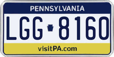 PA license plate LGG8160