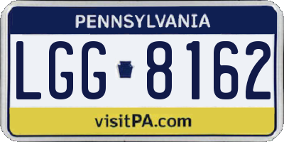 PA license plate LGG8162