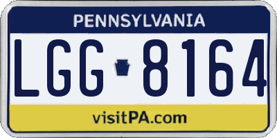 PA license plate LGG8164