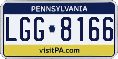 PA license plate LGG8166