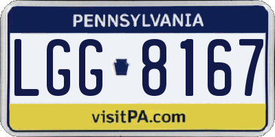 PA license plate LGG8167