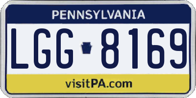 PA license plate LGG8169